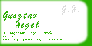 gusztav hegel business card